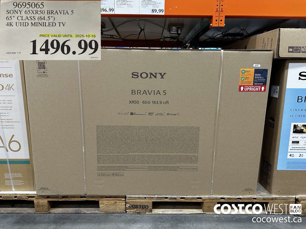 9695065 SONY 65XR50 BRAVIA 5 65