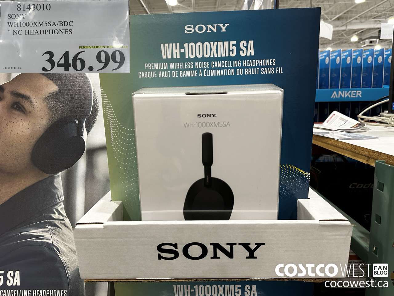 8143010 SONY WH1000XM5SA HEADPHONES W/ SOFT CASE (EXPIRES ON 2025-10-16) $346.99