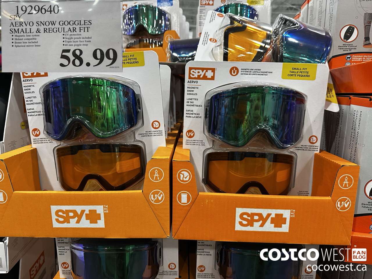 1929640 SPY AERVO SNOW GOGGLES SMALL & REGULAR FIT $58.99