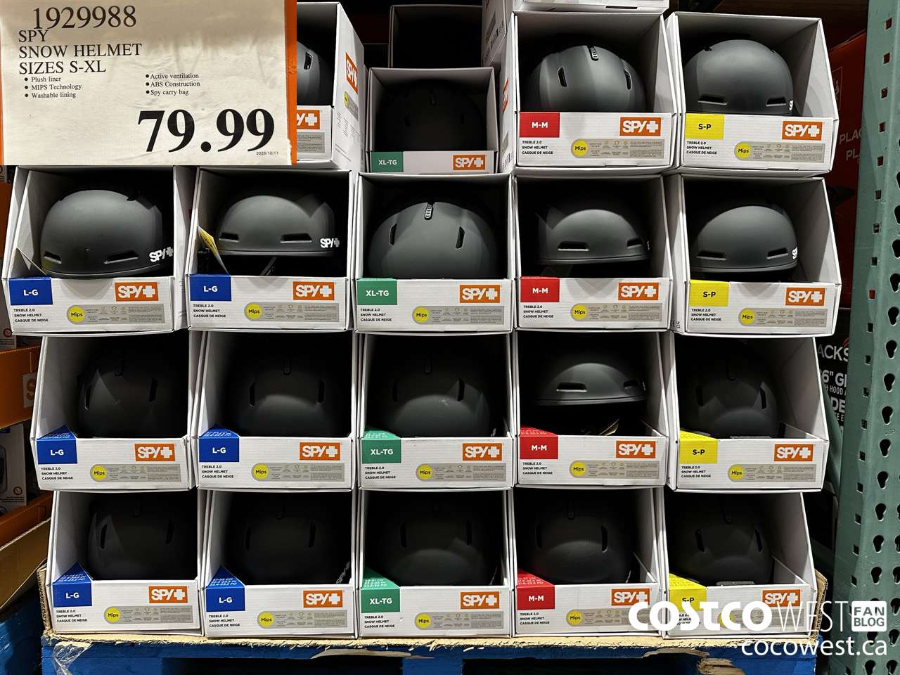 1929988 SPY SNOW HELMET SIZES S-XL $79.99