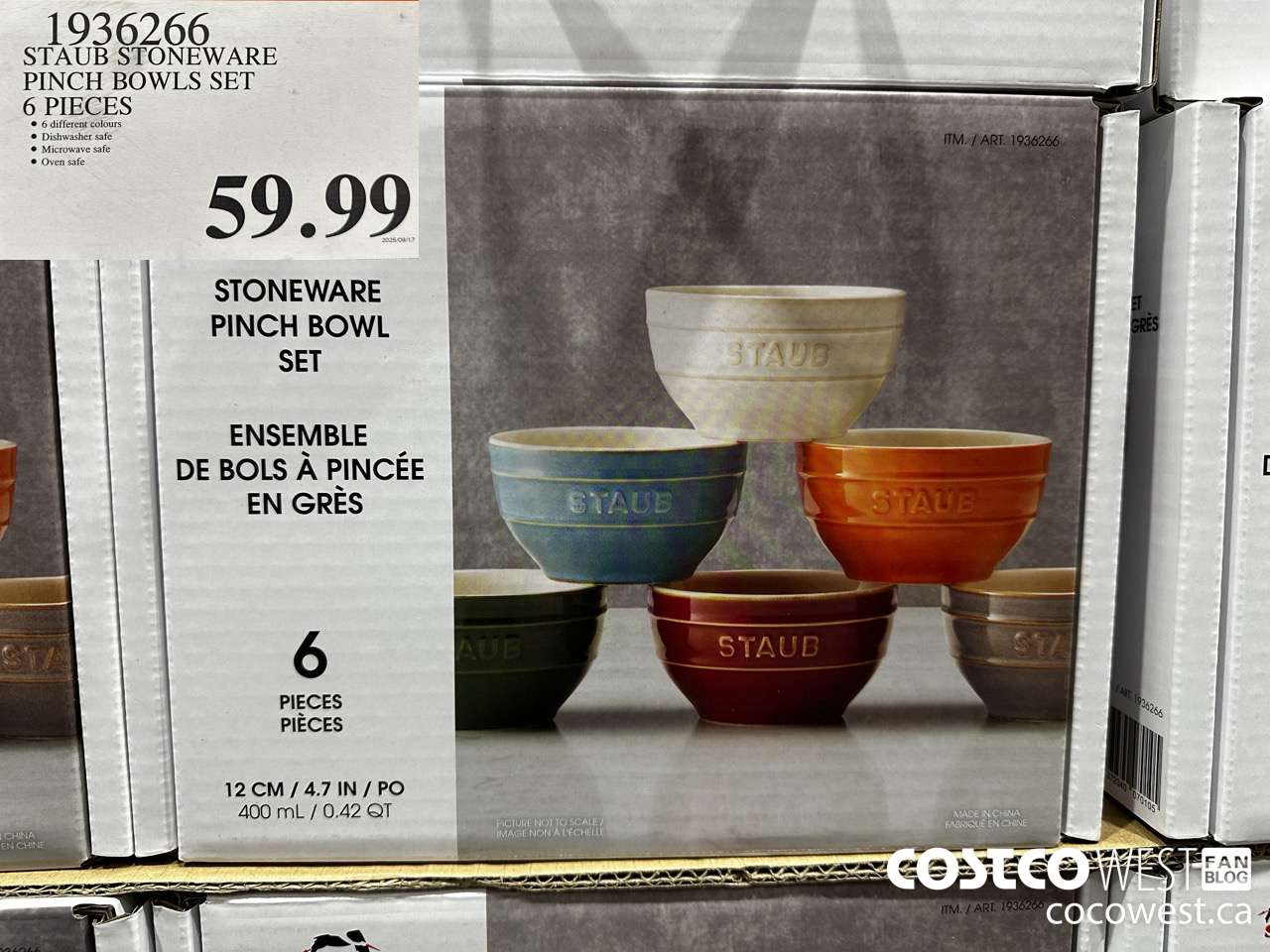 1936266 STAUB STONEWARE PINCH BOWLS SET 6 PIECES $59.99