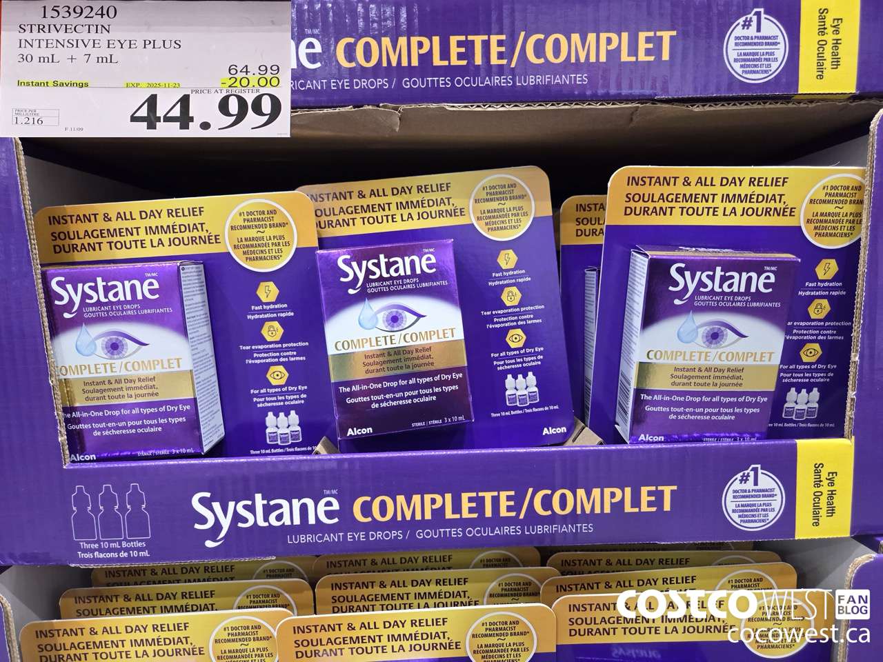 1539240 STIVECTIN INSENSITIVE EYE PLUS 30 ML + 7 ML ($20.00 INSTANT SAVINGS EXPIRES ON 2024-11-23) $44.99