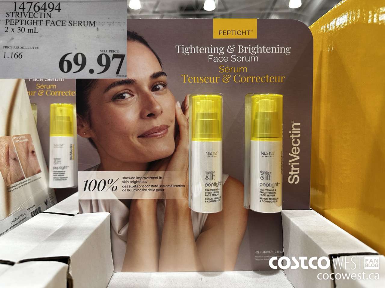 1476494 STRIVECTIN PEPTIGHT FACE SERUM 2 x 30 mL $69.97