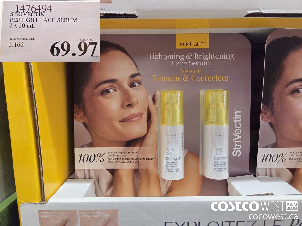 1476494 STRIVECTIN PEPTIGHT FACE SERUM 2 x 30 mL $69.97