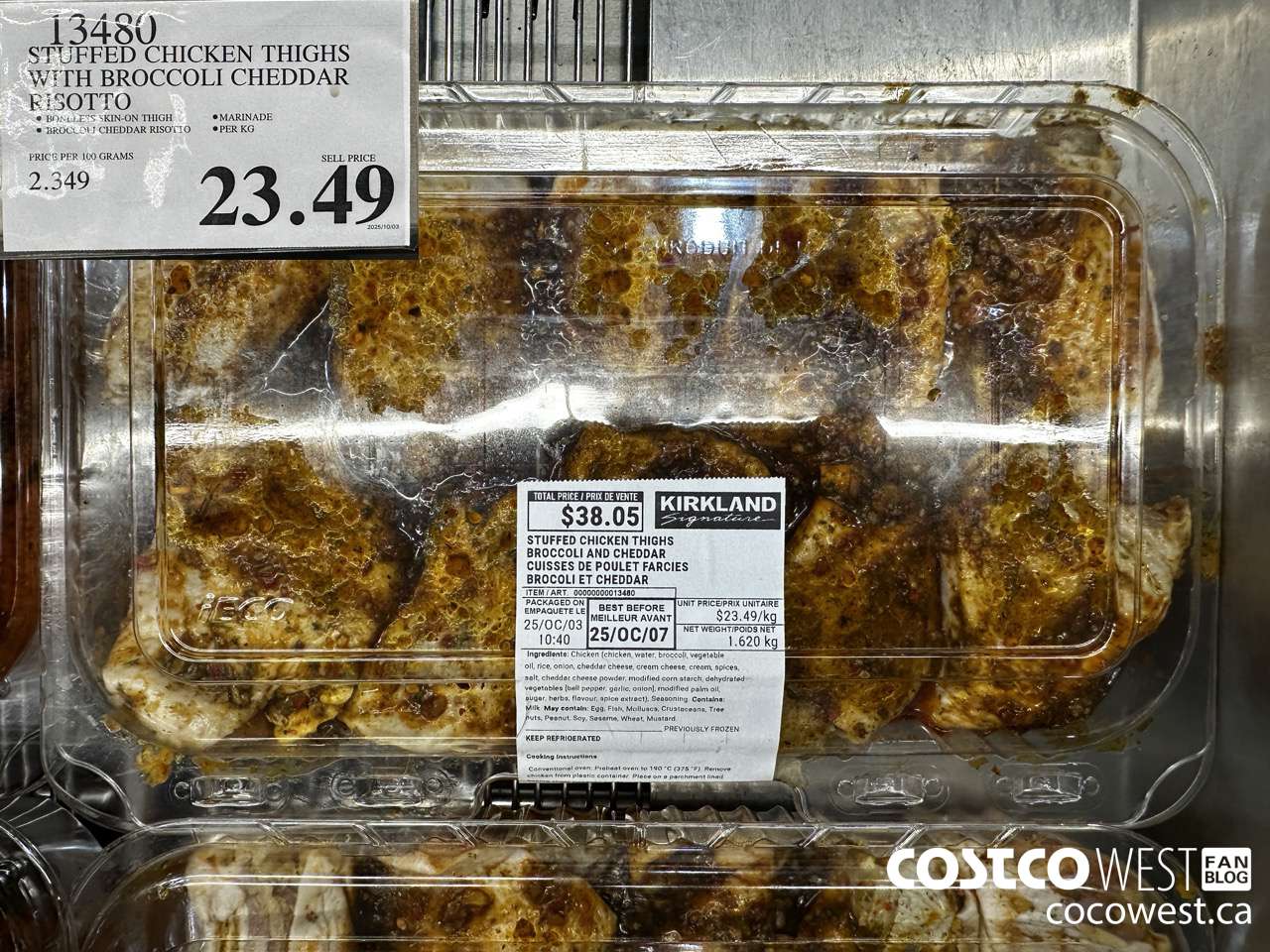 13480 STUFFED CHICKEN THIGHS WITH BROCCOLI CHEDDAR RISOTTO $23.49