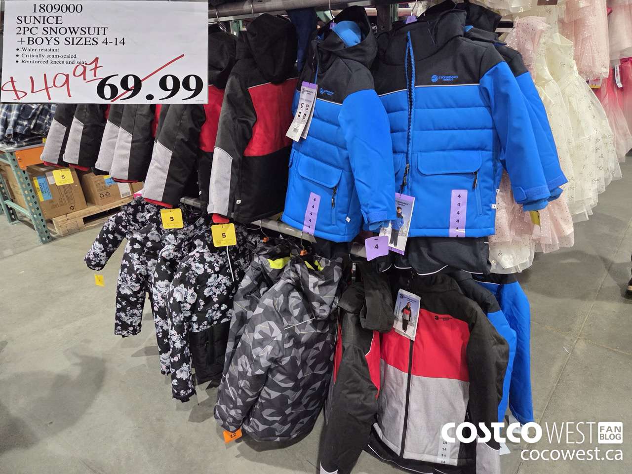 1809000 SUNICE 2PC SNOWSUIT BOYS SIZES 4-14 $49.97