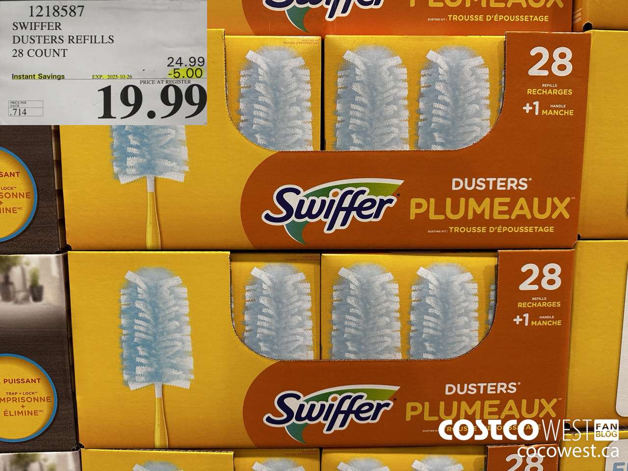 1218587 SWIFFER DUSTERS REFILLS 28 COUNT ($5.00 INSTANT SAVINGS EXPIRES ON 2025-10-26) $19.99