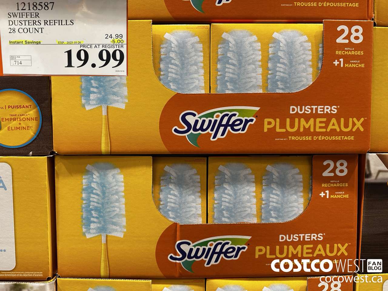 1218587 SWIFFER DUSTERS REFILLS 28 COUNT ($5.00 INSTANT SAVINGS EXPIRES ON 2025-10-26) $19.99