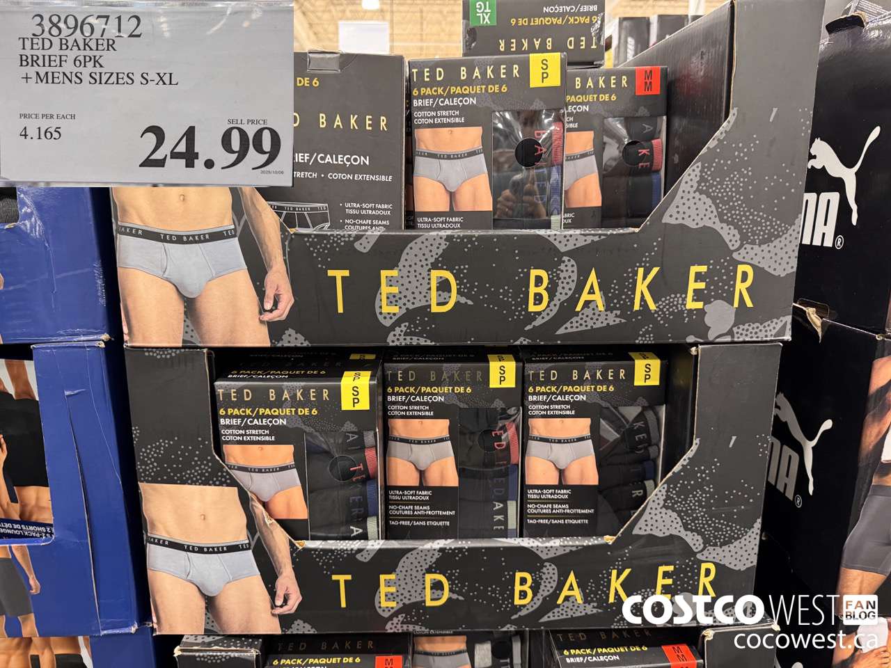 3896712 TED BAKER BRIEF 6PK MENS SIZES S-XL $24.99