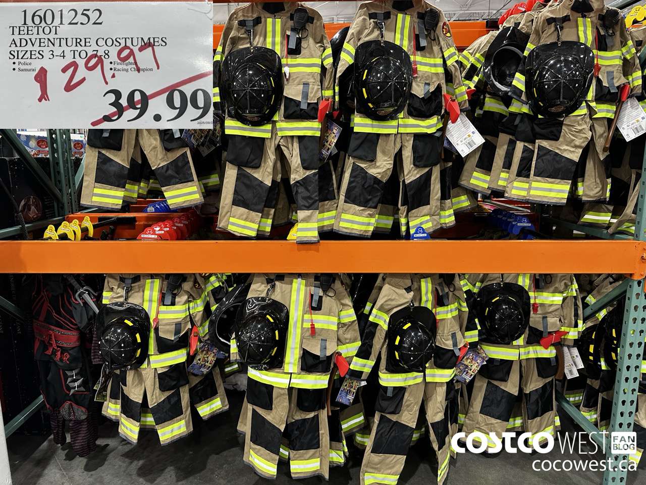 1601252 TEETOT ADVENTURE COSTUMES SIZES 3/4 TO 7/8 $29.97