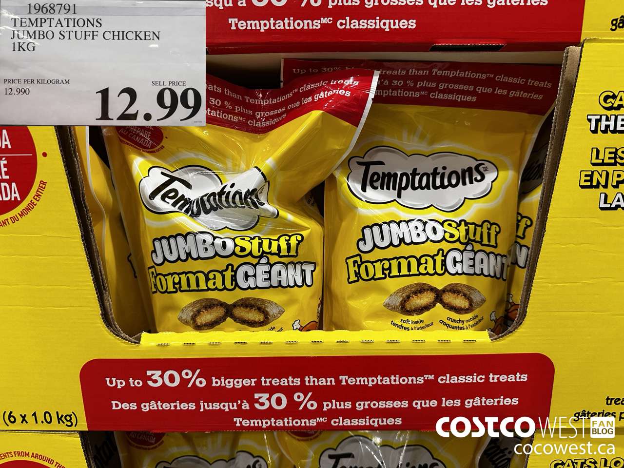 1968791 TEMPTATIONS JUMBO STUFF CHICKEN 1KG $12.99