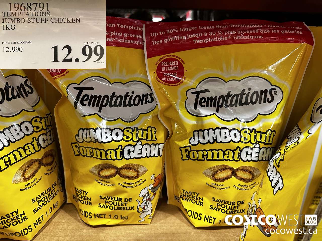 1968791 TEMPTATIONS JUMBO STUFF CHICKEN 1KG $12.99