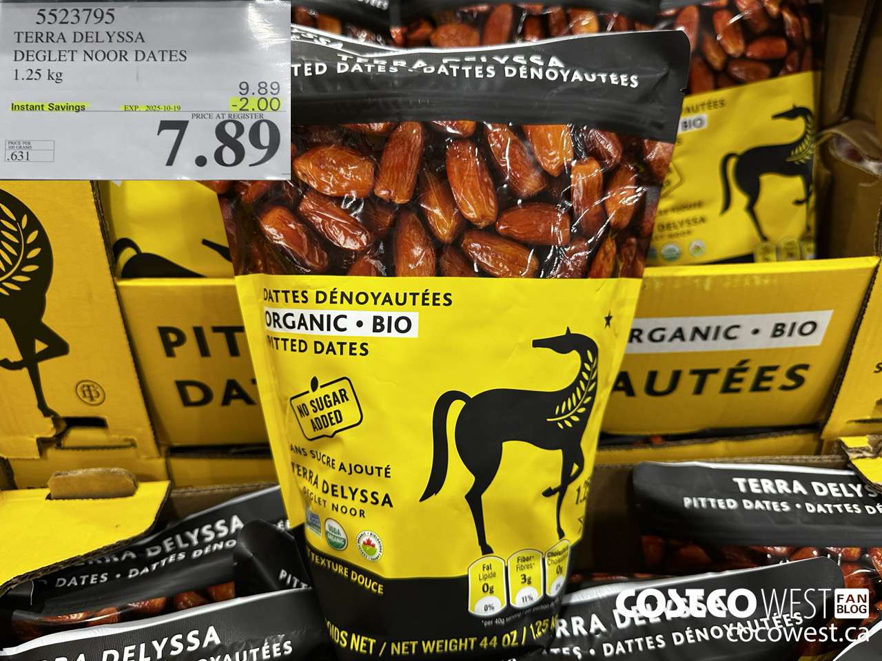 5523795 TERRA TELYSSA ORGANIC DATES 1.25KG ($2.00 INSTANT SAVINGS EXPIRES ON 2025-10-19) $7.89