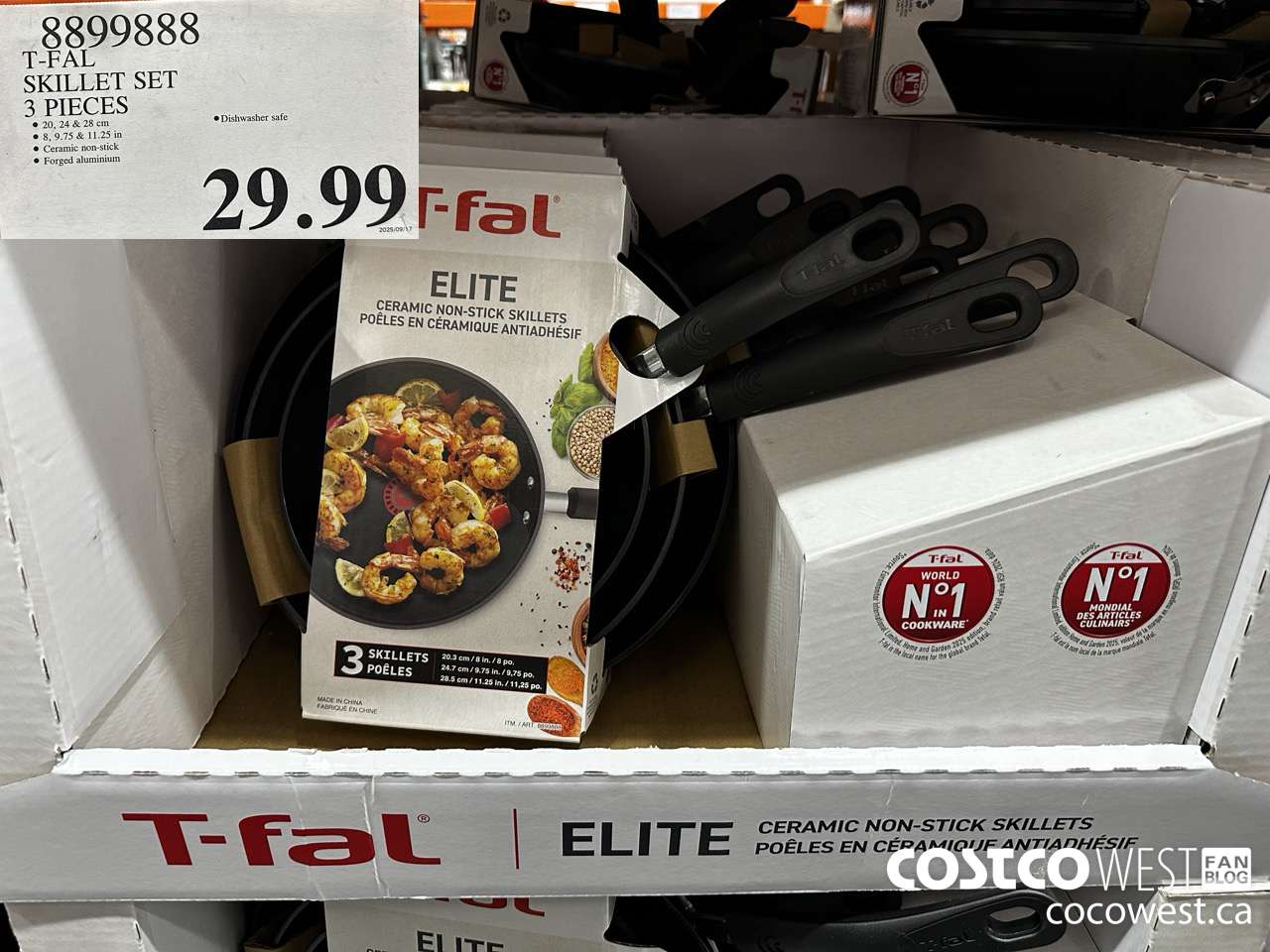 8899888 T-FAL SKILLET SET 3 PIECES $29.99