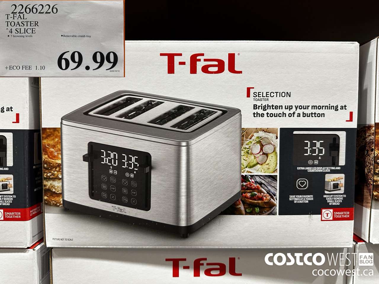 2266226 T-FAL TOASTER 4 SLICE $69.99