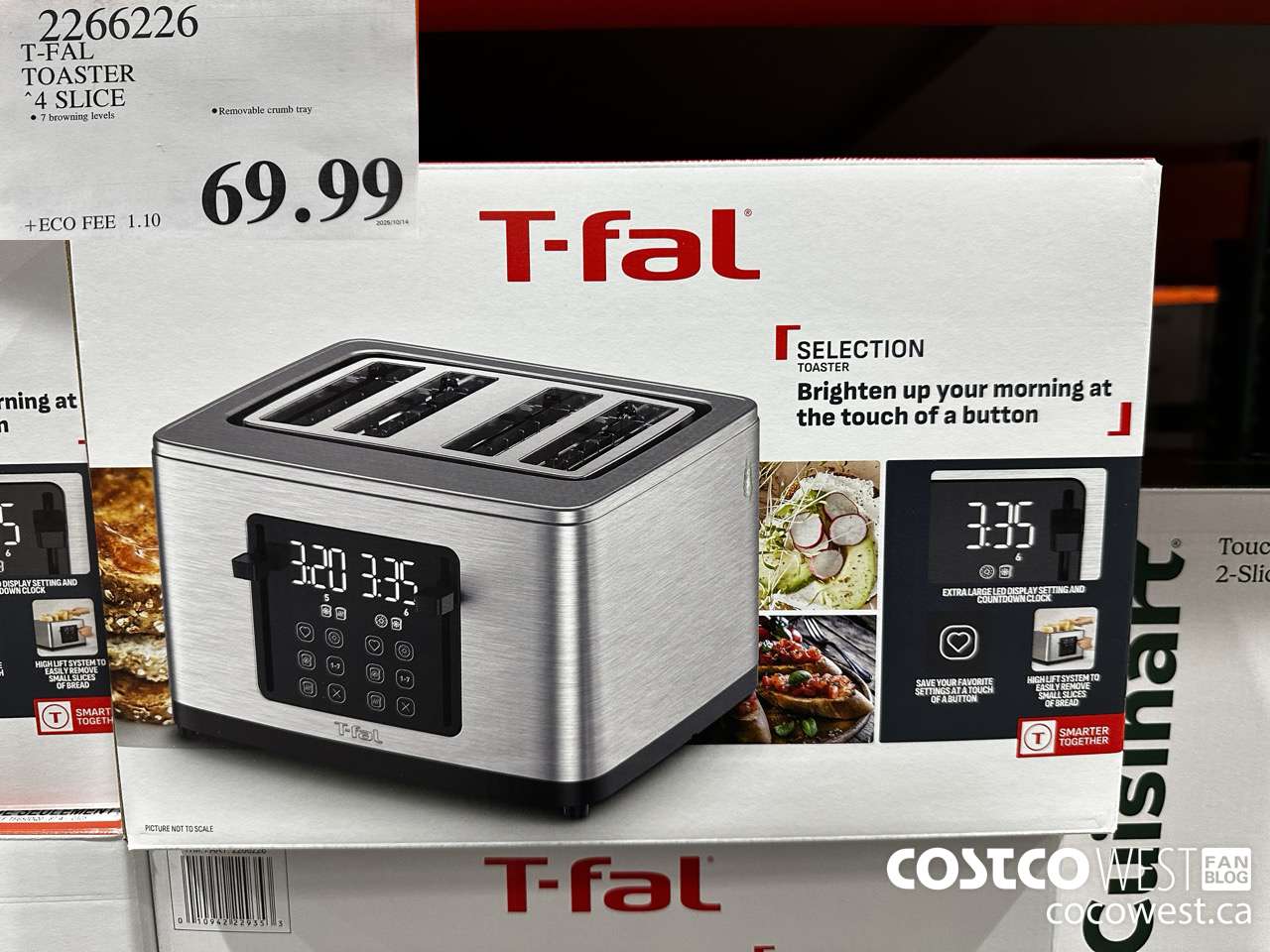 2266226 T-FAL TOASTER 4 SLICE $69.99