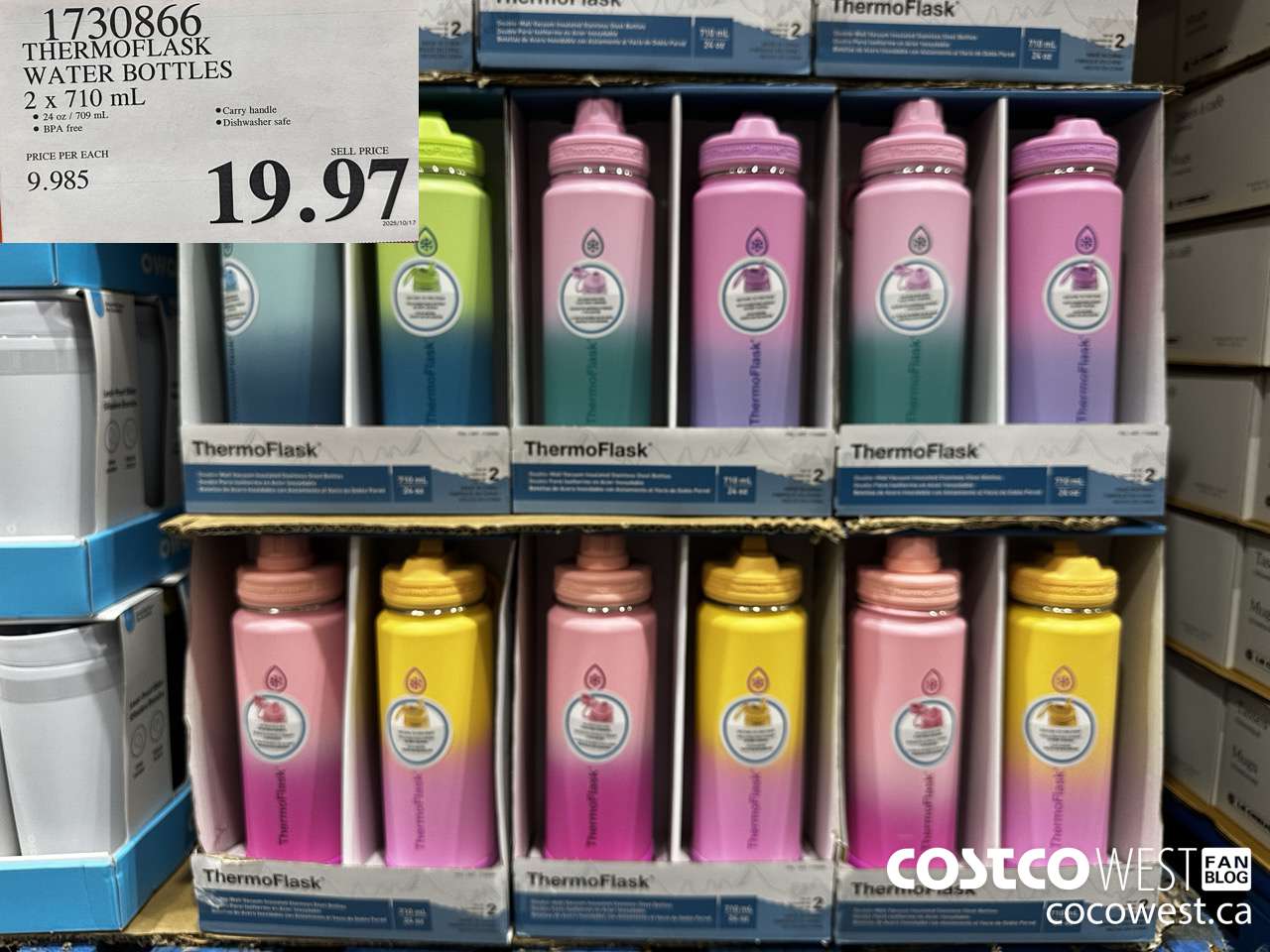 1730866 THERMOFLASK WATER BOTTLES 2 X 710ML $19.97