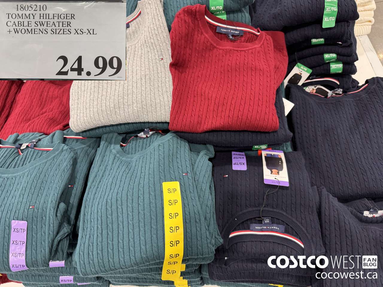 1805210 TOMMY HILFIGER CABLE SWEATER WOMENS SIZES XS-XL $24.99