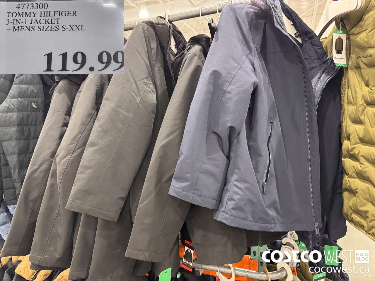 4773300 TOMMY HILFIGRE 3-IN-1 JACKET MENS SIZES S-XXL $119.99