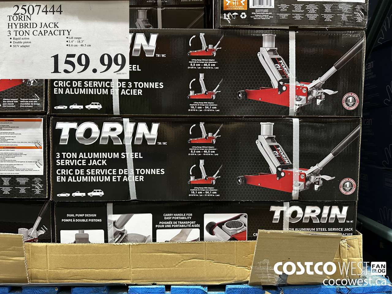 2507444 TORIN HYBRID JACK 3 TON CAPACITY $159.99