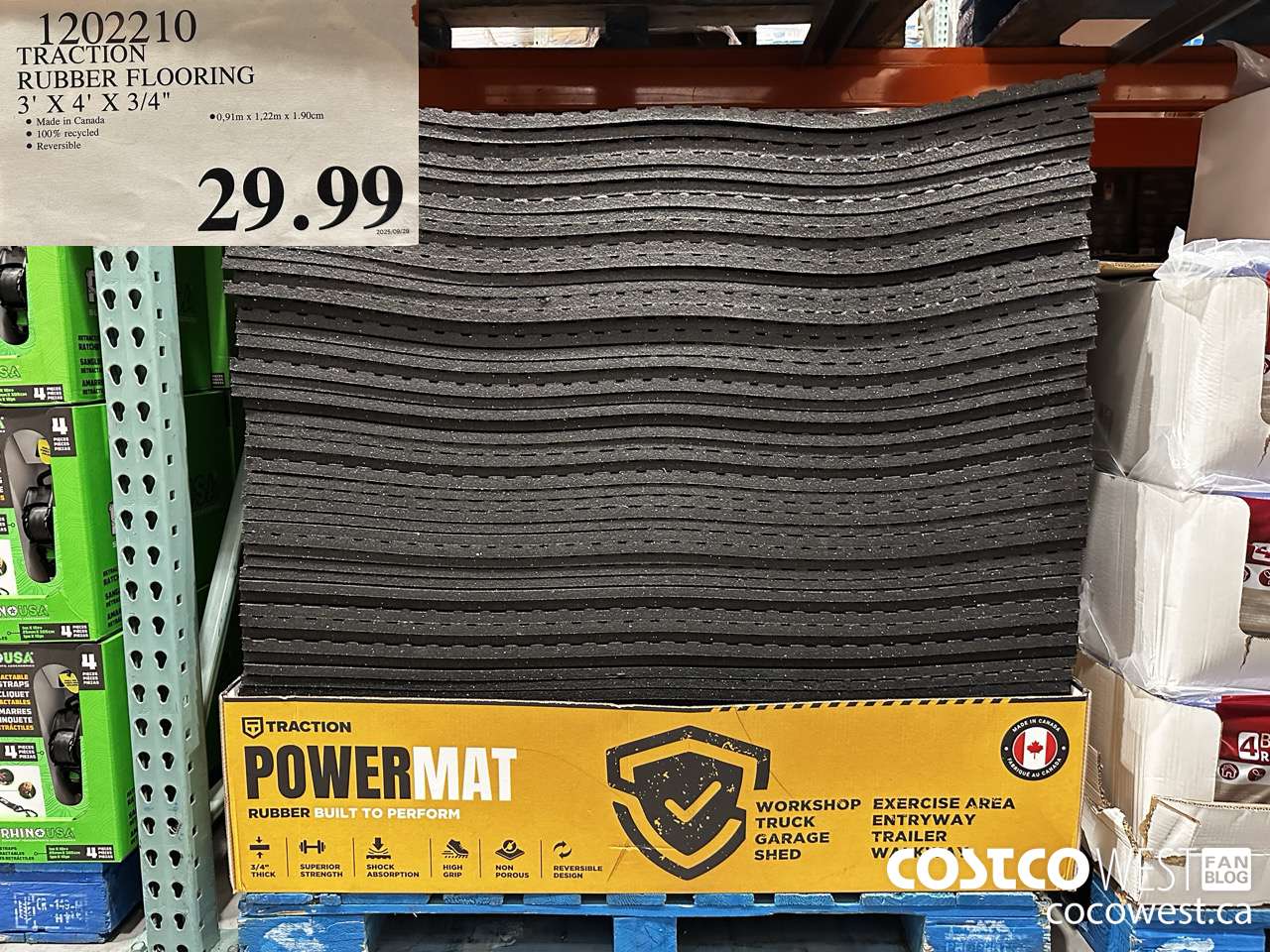 1202210 TRACTION RUBBER FLOORING 3'X4'X3/4