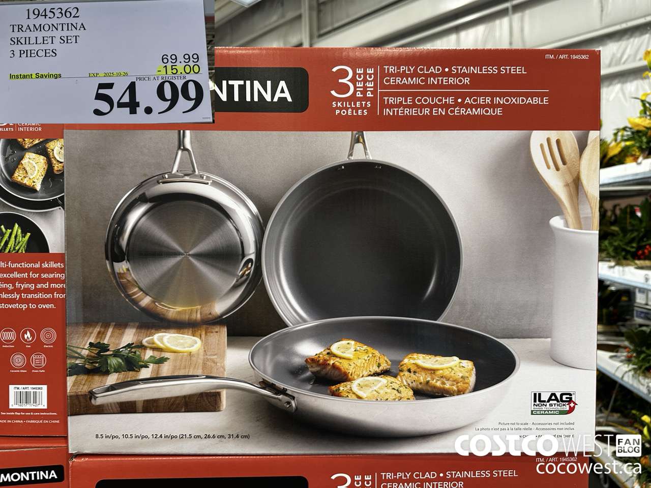 1945362 TRAMONTINA SKILLET SET 3 PIECES ($15.00 INSTANT SAVINGS EXPIRES ON 2025-10-26) $54.99