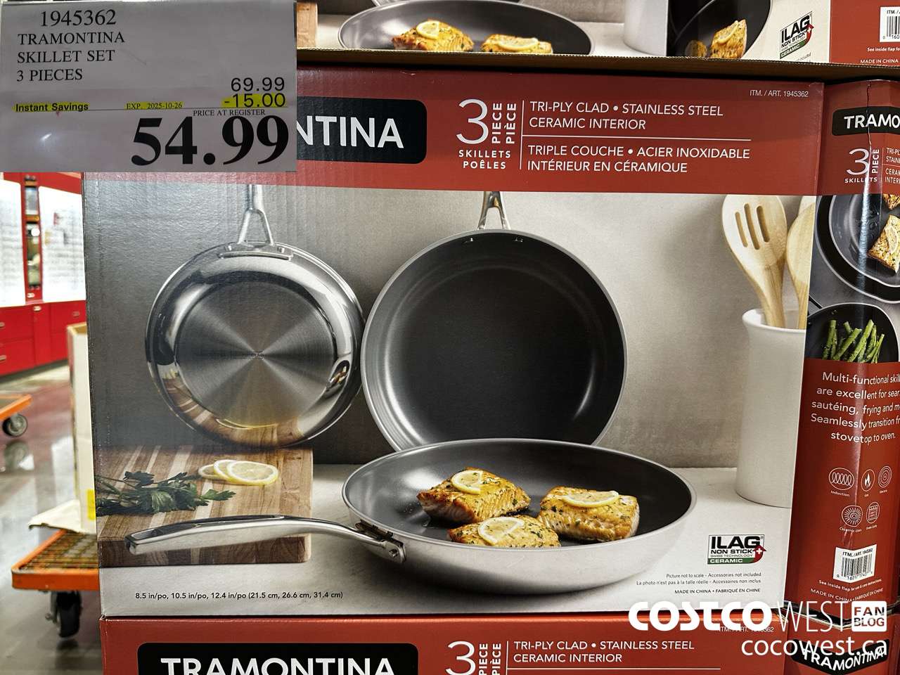 1945362 TRAMONTINA SKILLET SET 3 PIECES ($15.00 INSTANT SAVINGS EXPIRES ON 2025-10-26) $54.99