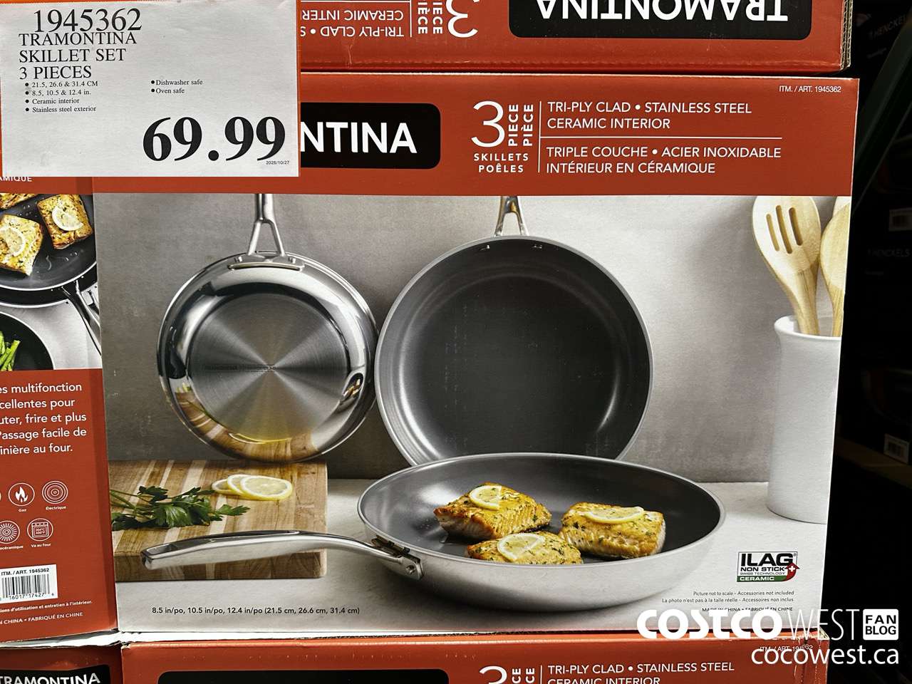 1945362 TRAMONTINA SKILLET SET 3 PIECES $69.99