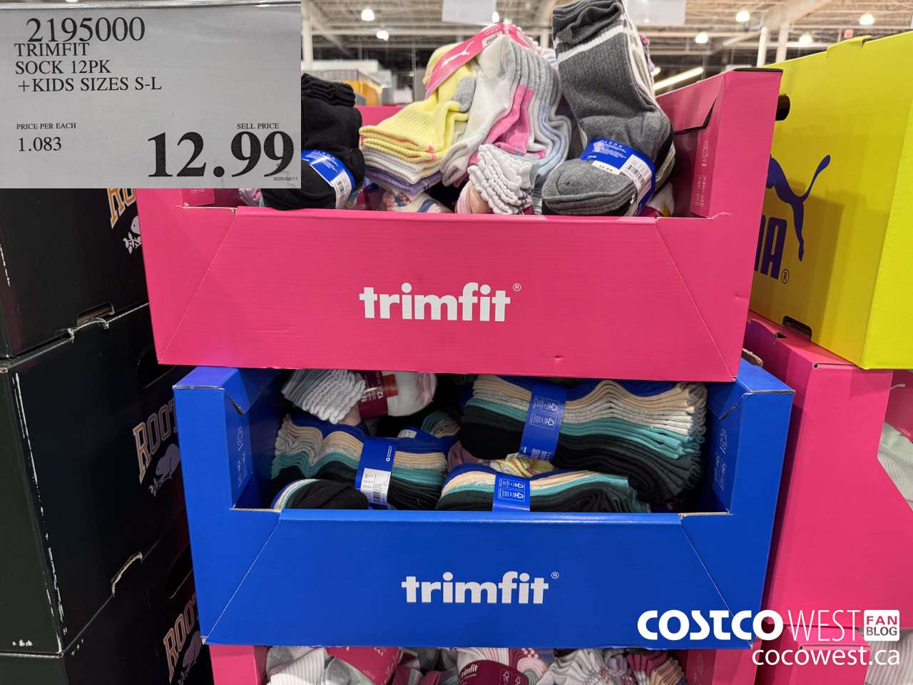 2195000 TRIMFIT KIDS SOCKS 12PK SIZES S-L $12.99