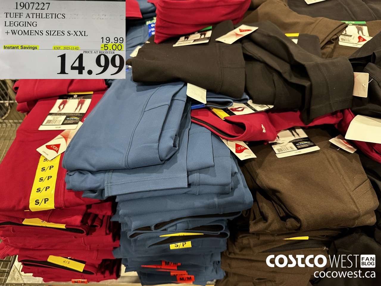 1907227 TUFF ATHLETICS LEGGING WOMENS SIZES S-XXL ($5.00 INSTANT SAVINGS EXPIRES ON 2025-11-02) $14.99