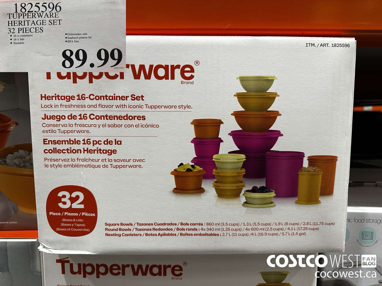 1825596 TUPPERWARE HERITAGE SET 32 PIECES $89.99