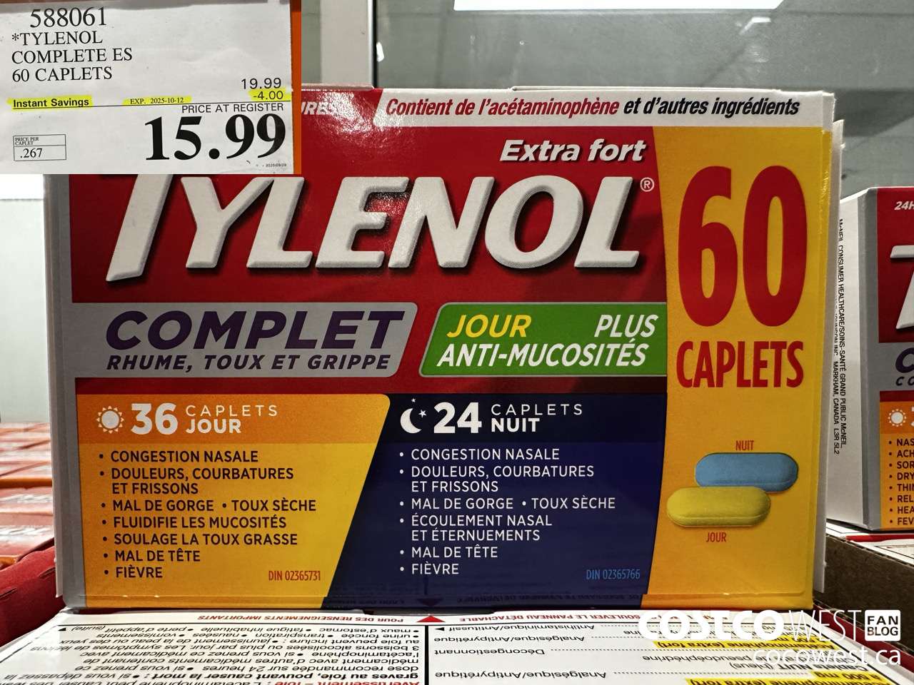 588061 TYLENOL COMPLETE COMPLETE ES 60 CAPS ($4.00 INSTANT SAVINGS EXPIRES ON 2025-10-12) $15.99