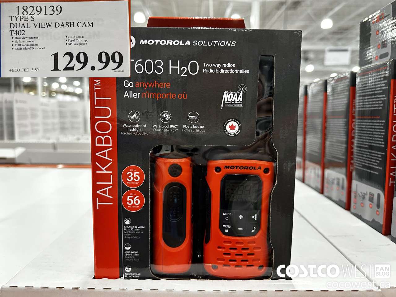 1829139 TYPE S DUAL VIEW DASH CAM T402 $129.99