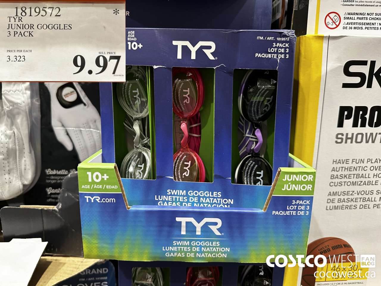 1819572 TYR JUNIOR GOGGLES 3 PACK $9.97