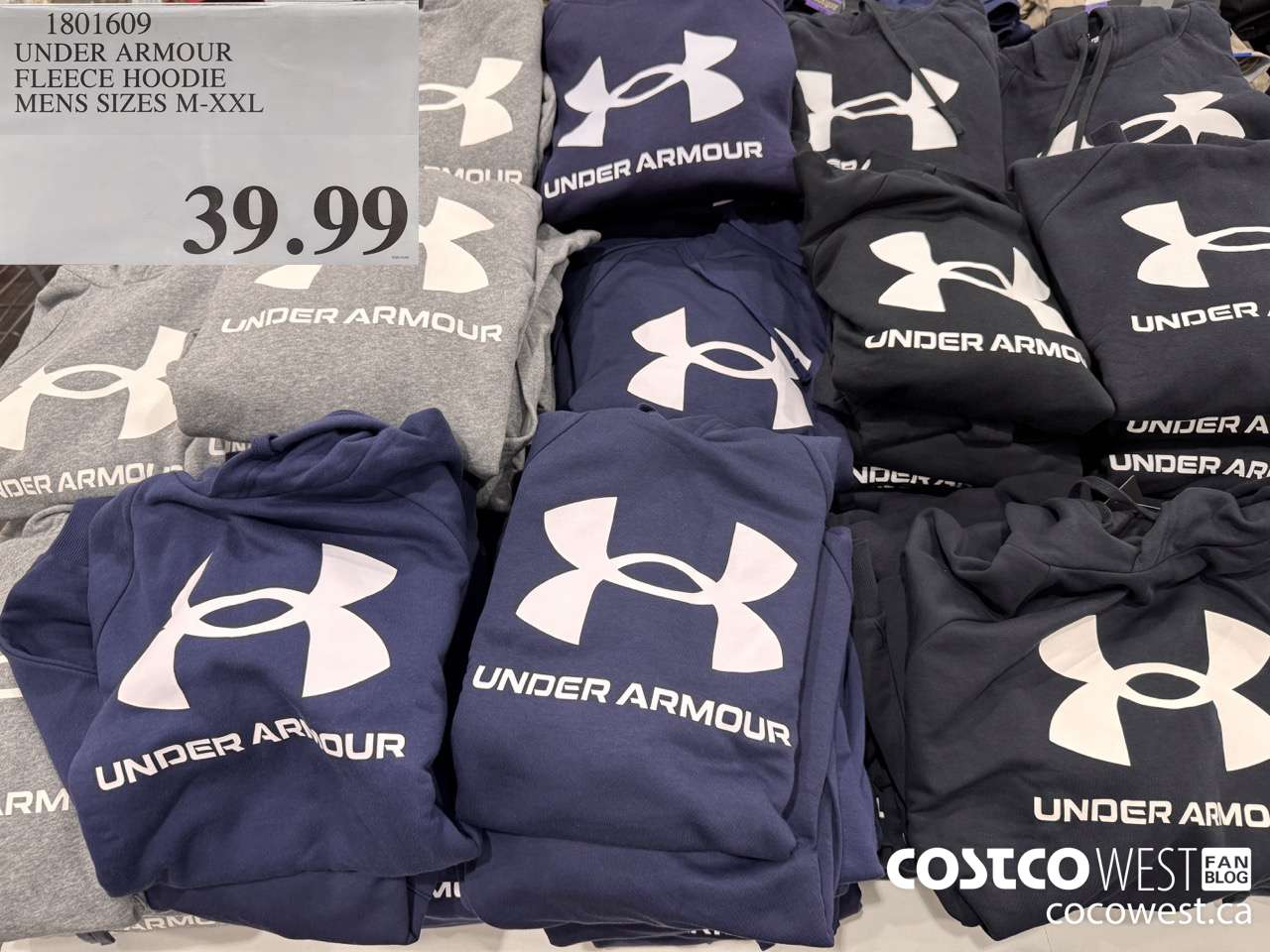 1801609 UNDER ARMOUR FLEECE HOODIE MENS SIZES M-XXL $39.99