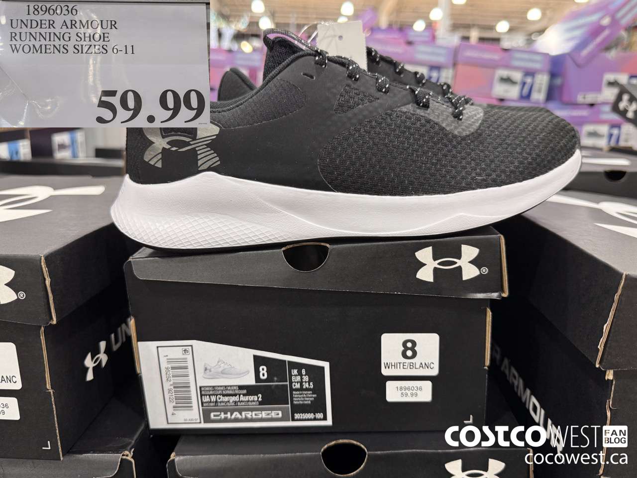 1896036 UNDER ARMOUR RUNNING SHOE WOMENS SIZES 6-11 $59.99