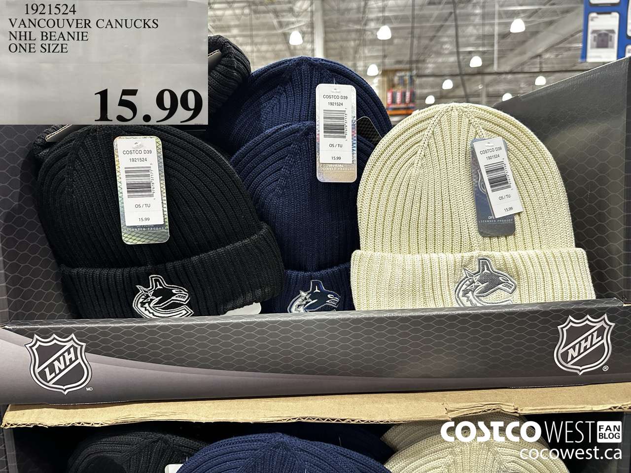 1921524 VANCOUVER CANUCKS NHL BEANIE ONE SIZE $15.99