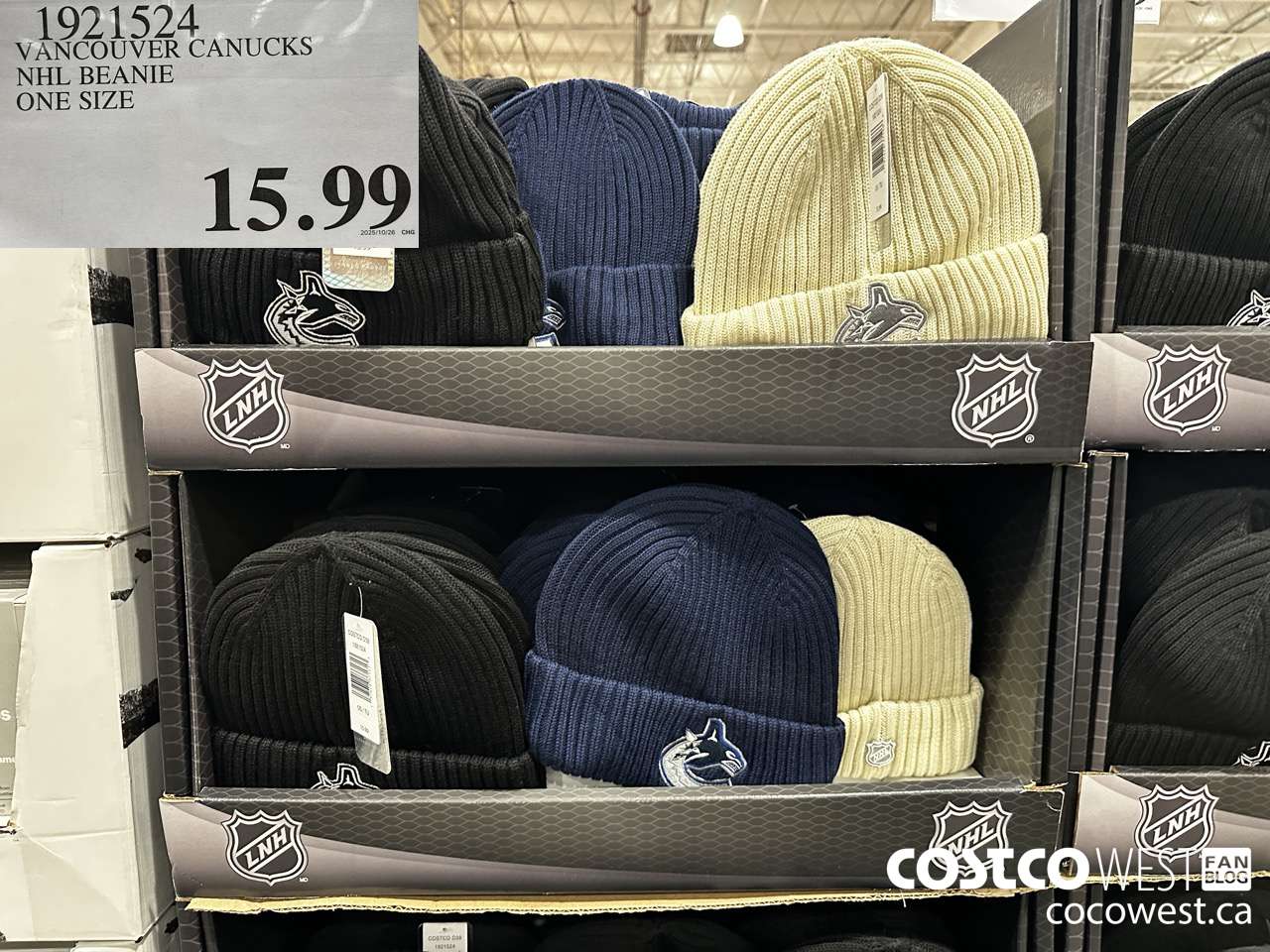 1921524 VANCOUVER CANUCKS NHL BEANIE ONE SIZE $15.99