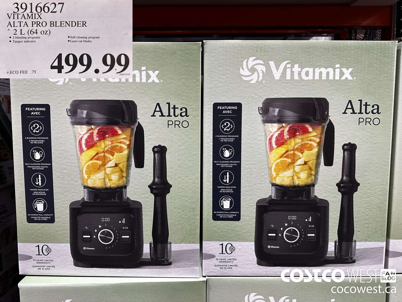 3916627 VITAMIX ALTA PRO BLENDER 2 L (64 OZ) $499.99