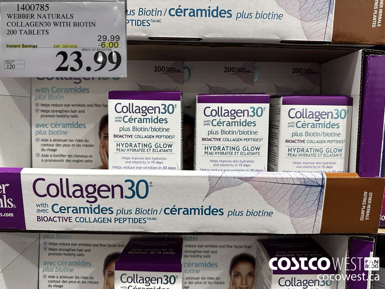 1400785 WEBBER NATURALS COLLAGEN30 WITH BIOTIN & CERAMIDES 200 TABLET ($6.00 INSTANT SAVINGS EXPIRES ON 2025-10-26) $23.99