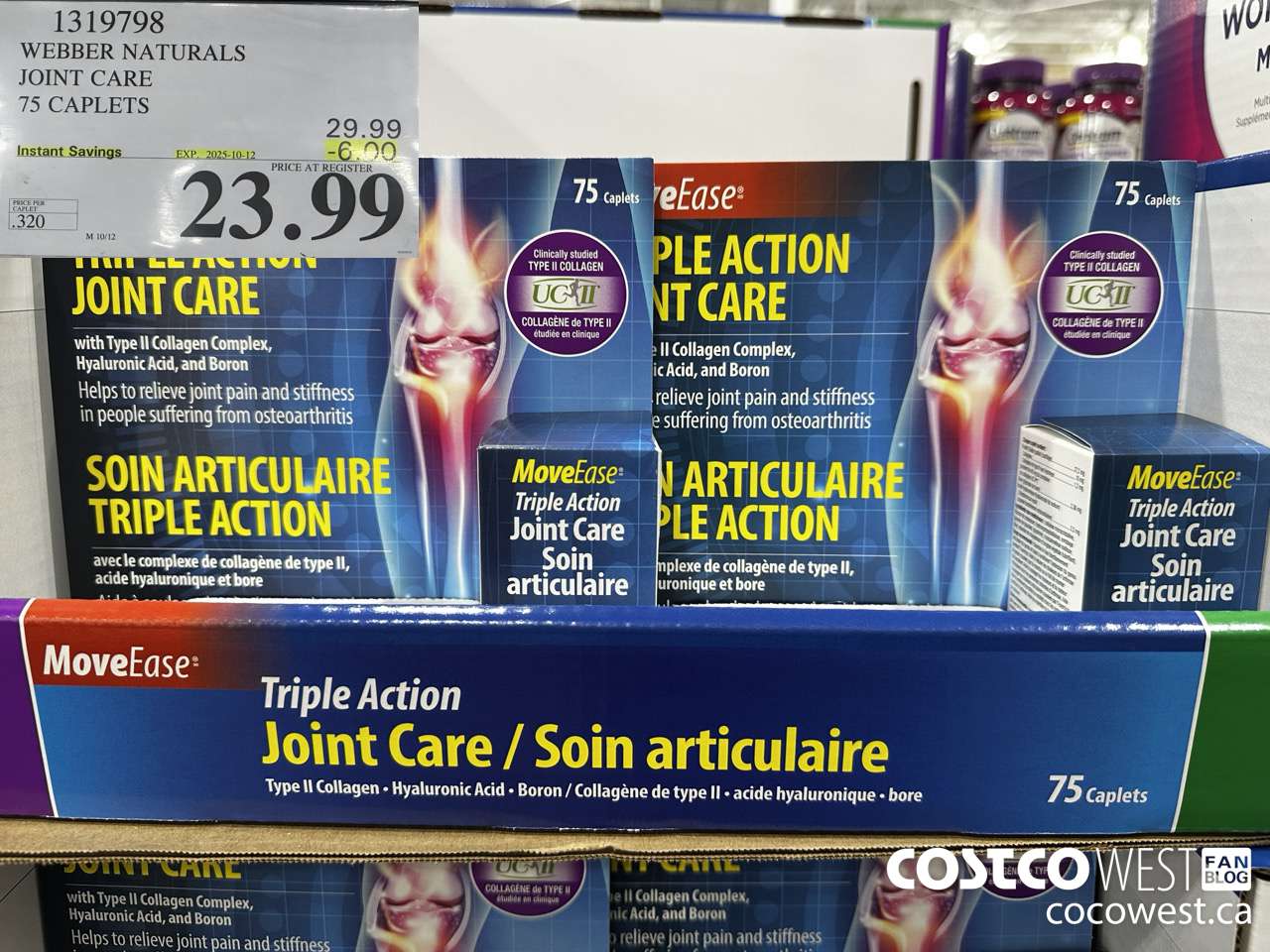 1319798 WEBBER NATURALS MOVEEASE TRIPLE ACTION JOINT 75 CAPLETS ($6.00 INSTANT SAVINGS EXPIRES ON 2025-10-12) $23.99