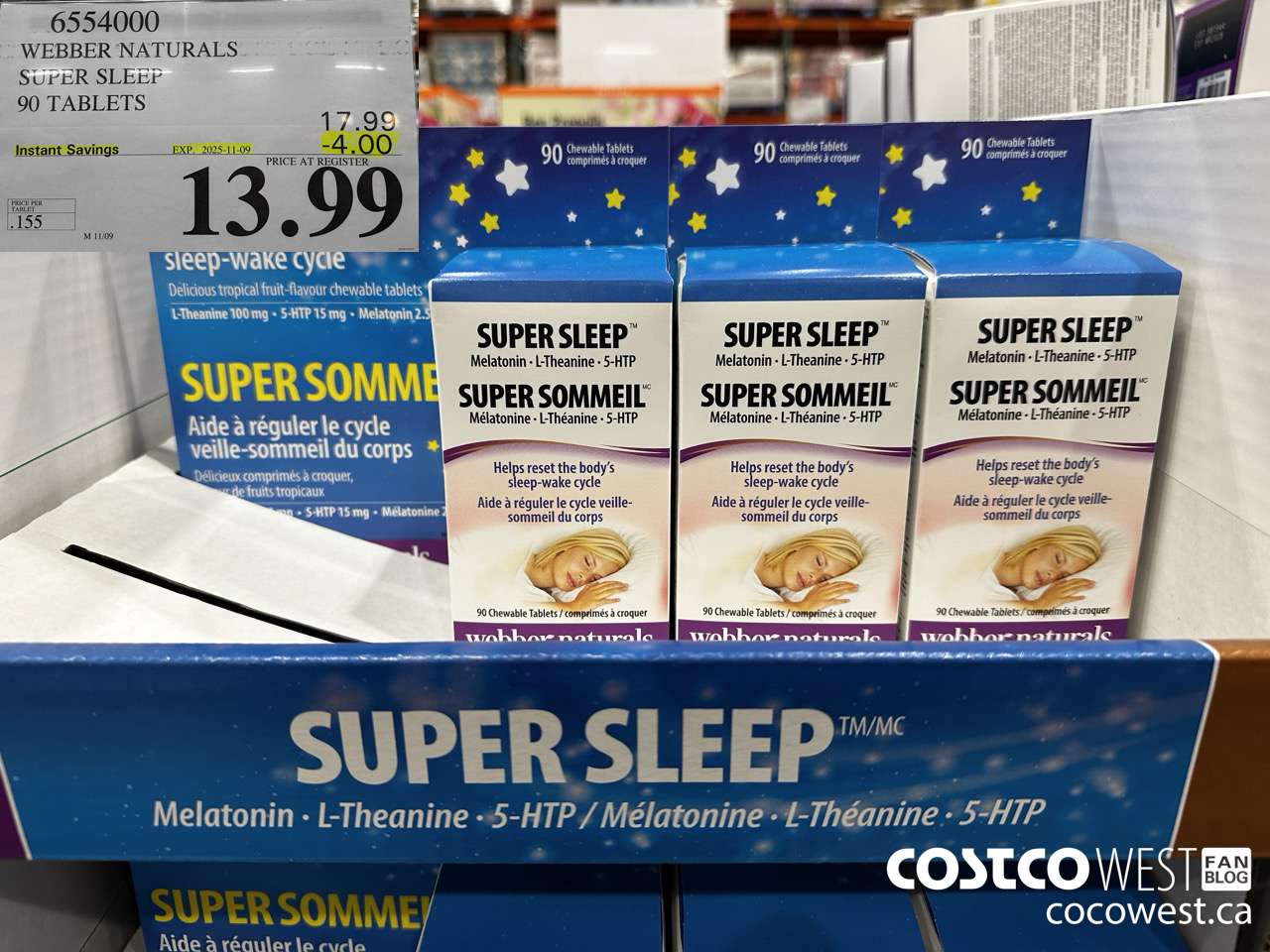 6554000 WEBBER NATURALS SUPER SLEEP 90 TABLETS ($4.00 INSTANT SAVINGS EXPIRES ON 2025-11-09) $13.99