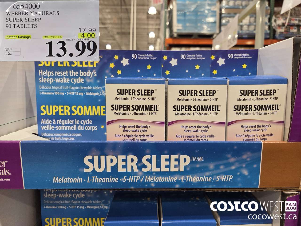 6554000 WEBBER NATURALS SUPER SLEEP 90 TABLETS ($4.00 INSTANT SAVINGS EXPIRES ON 2025-11-09) $13.99