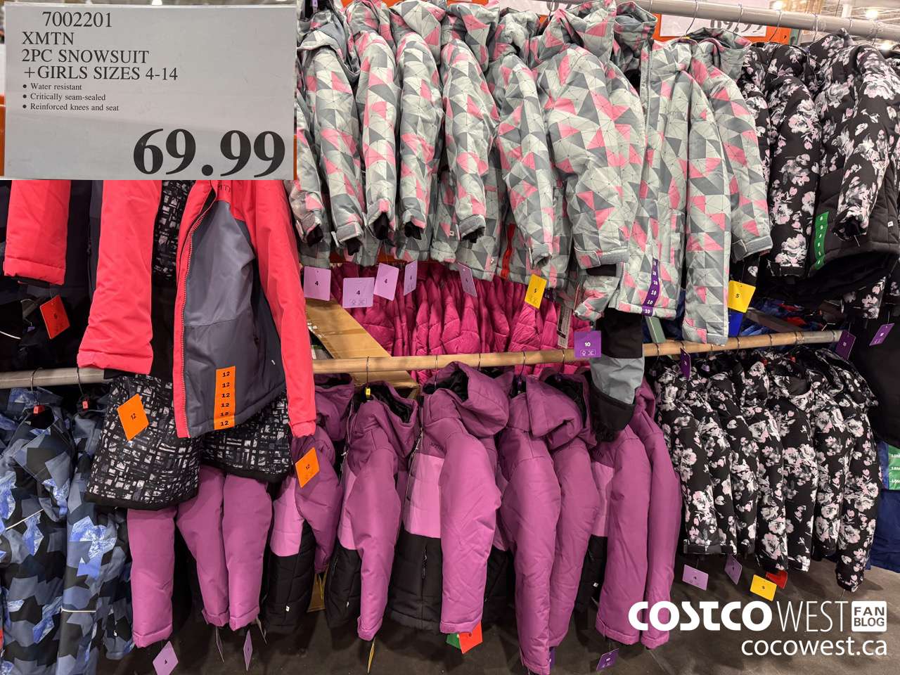 7002201 XMTN 2PC SNOWSUIT GIRLS SIZES 4-14 $69.99