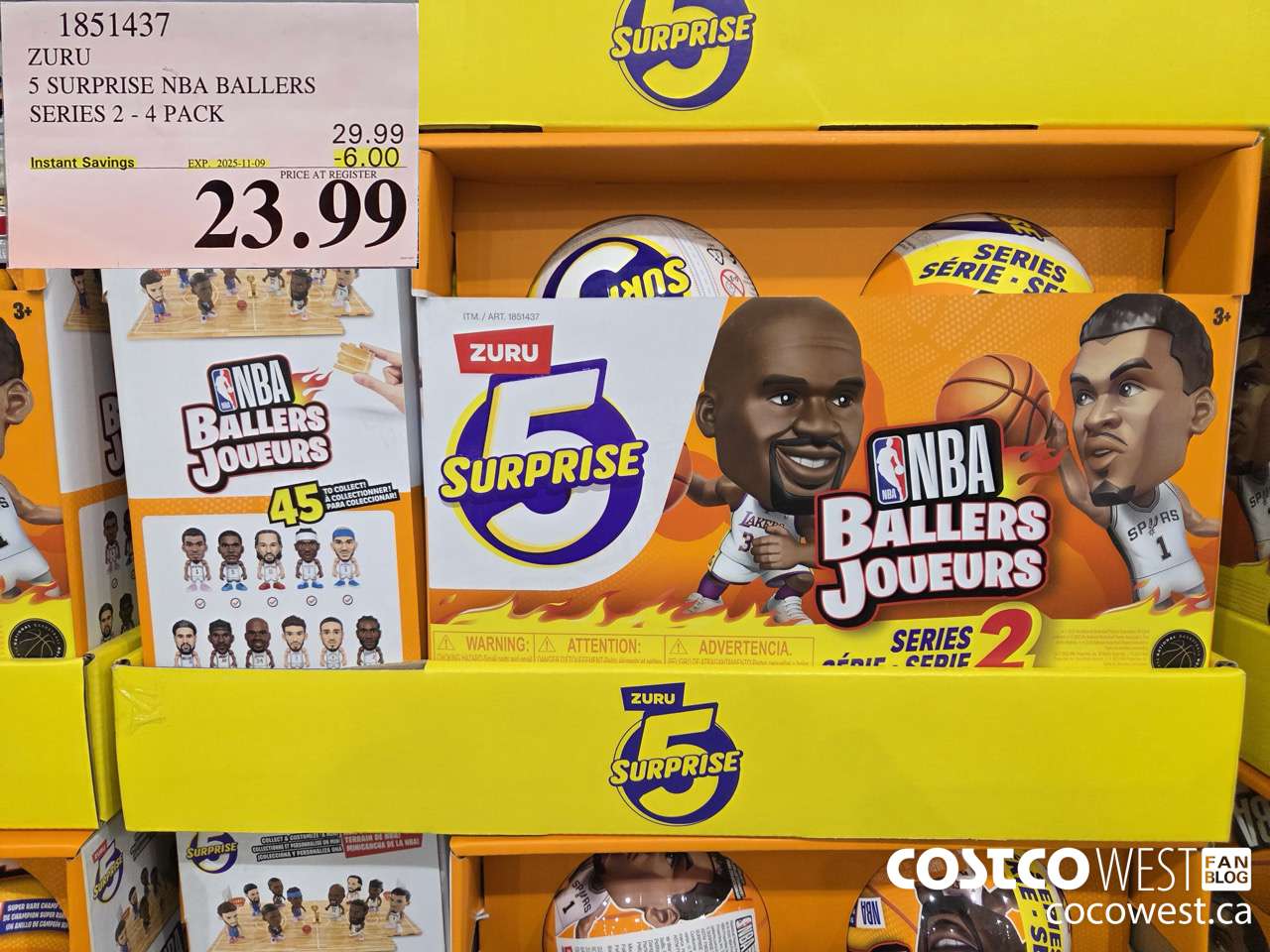 1851437 ZURU 5 SURPRISE NBA BALLERS SERIES 2 4 PACK ($6.00 INSTANT SAVINGS EXPIRES ON 2025-11-09) $23.99