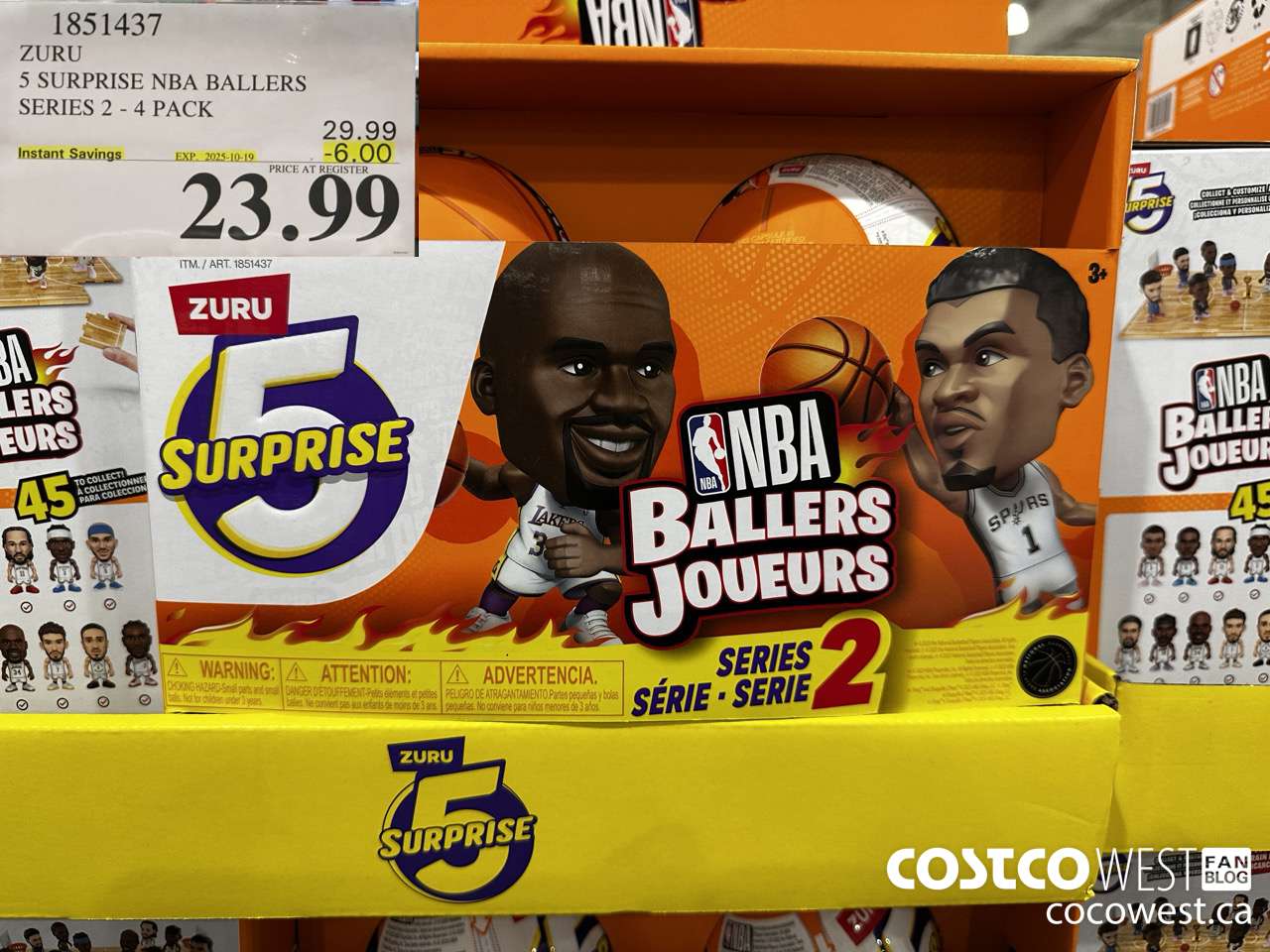 1851437 ZURU CANADA SURPRISE NBA BALLERS SERIES 2-4 PACK ($6.00 INSTANT SAVINGS EXPIRES ON 2025-10-19) $23.99