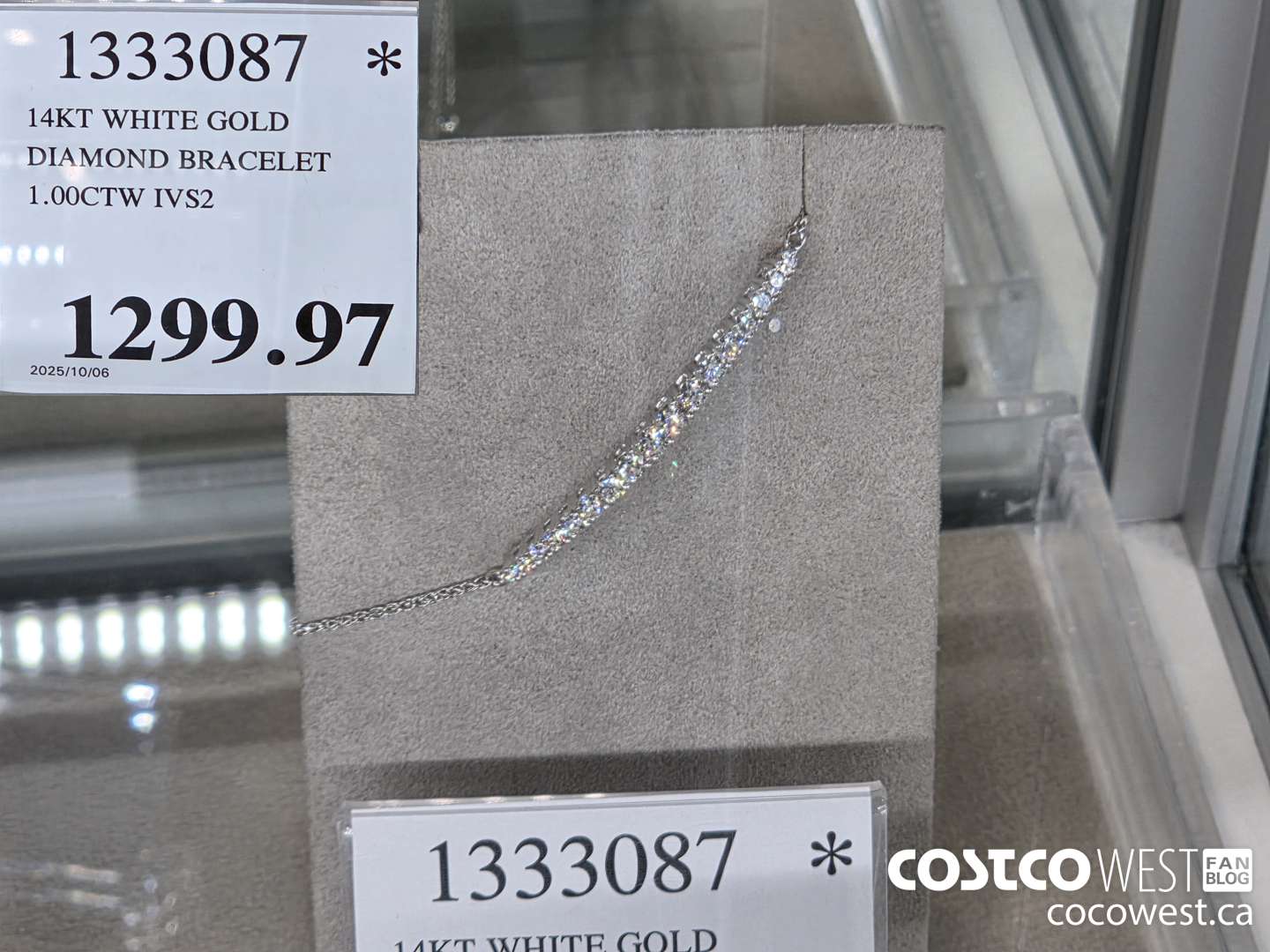 1333087 14KT WHITE GOLD DIAMOND BRACELET 1.00CTW IVS2 $1299.97