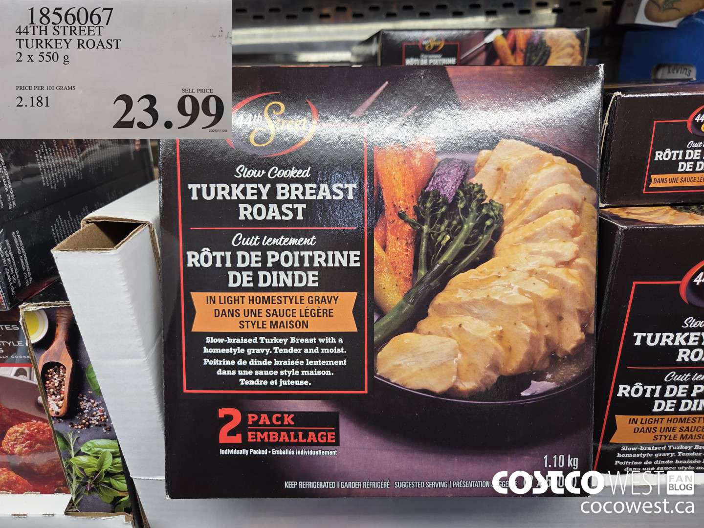 1856067 44TH STREET TURKEY ROAST 2 x 550 g  $23.99