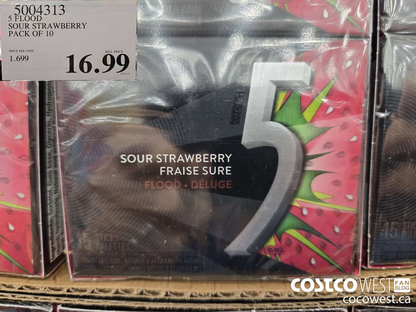 5004313 5 FLOOD SOUR STRAWBERRY PACK OF 10 $16.99