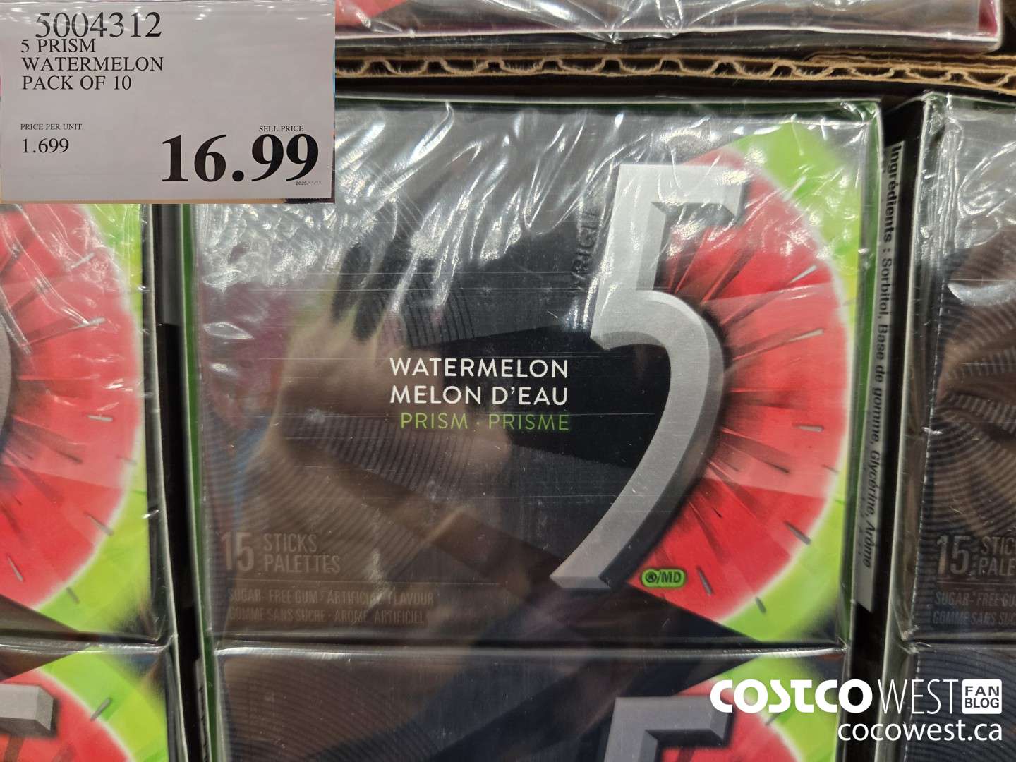 5004312 5 PRISM WATERMELON PACK OF 10 $16.99
